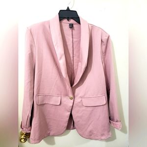 SHEIN dusty pink single button blazer size L like new